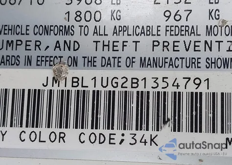 2011 Mazda Mazda3 I Sport из США, поврежденный, VIN JM1BL1UG2B1354791